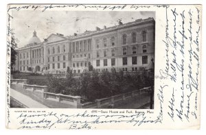 State House and Park, Boston, Massachusetts, Used 1905 Flag Cancel