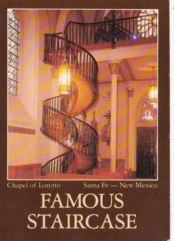 New Mexico Santa Fe Chapel Of Loretto Interior Showing Famous Staircase