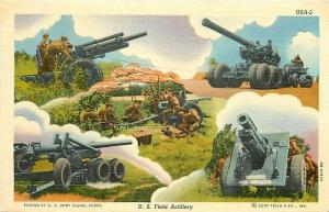 Military, U.S. Field Artillary, Curteich No. OB-H1822
