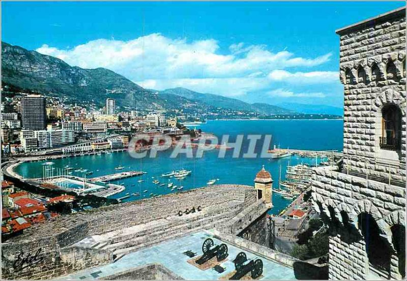 Modern Postcard Palace of HSH Prince of Monaco Vue Generale Harbor and Monte ...