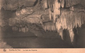 Vintage Postcard 1910's Grottes de Han La Salle Des Draperies Caves Belgium