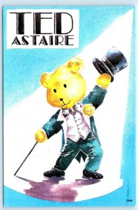 Dressed TEDDY BEAR Artist Joanne Bond TED ASTAIRE Dancer 4x6 Postcard