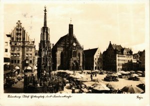 CPA AK Nurnberg- Adolf Hitler Platz m. Frauenkirche GERMANY (942181)