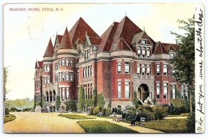 Utica NY-New York, 1906 Masonic Home Building & Grounds, Vintage Postcard