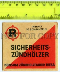 500245 GERMANY RIESA Vintage match label