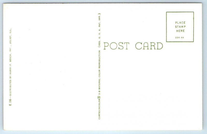 JOLIET, IL Illinois ~ LARGE LETTER CHROME c1950s Will County Postcard