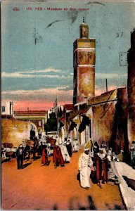 Morocco Fes Mosquee de Bou-Jeloud Fez Vintage Postcard C027