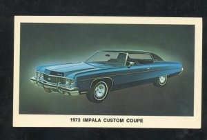 1973 CHEVROLET IMPALA CUSTOM COUPE CHEVY CAR DEALER ADVERTISING POSTCARD