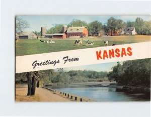 Postcard Greetings from Kansas USA