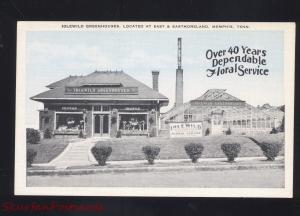 MEMPHIS TENNESSEE IDLEWILD GREENHOUSE FLORIST VINTAGE ADVERTISING POSTCARD