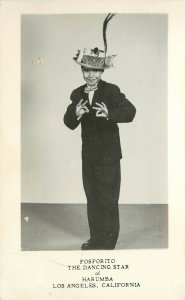 RPPC Postcard Weird Looking Kid Fosforito The Dancing Star Harumba Los Angeles