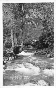 F88/ Elko County Nevada RPPC Postcard Lamoille Creek View