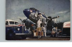 UNITED AIRLINES Mainliner Commercial Jet Old Postcard