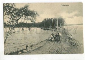 401470 FINLAND Punkaharju carriage Vintage postcard