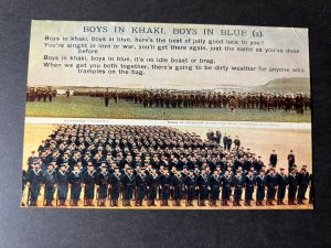 Mint British Empire Postcards Boys in Khaki Boys in Blue Song Poem Part 2