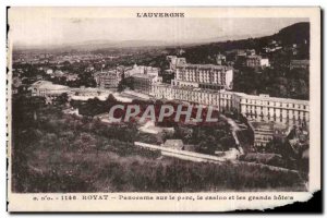 Old Postcard Royat Panorama of the park and the large hotels