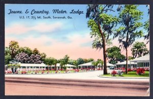 Georgia SAVANNAH Towne & Country Motor Lodge US 17, 2 1/2 Mi. South pm1954 LNCM