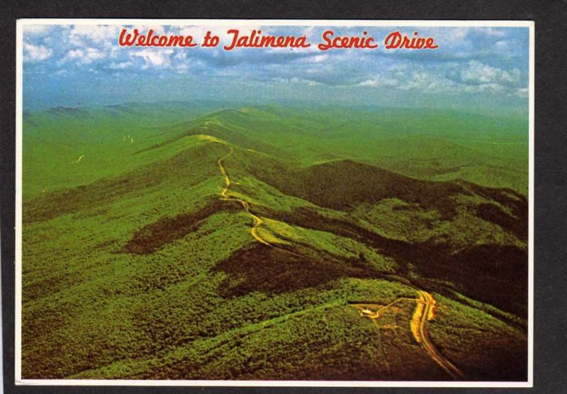 OK Talihina Oklahoma to Mena Arkansas AR Talimena Scenic Drive Postcard