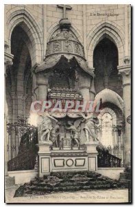 Postcard Old church in Burgundy Yonne of Pontiggny Altar of St Edme and Tomb