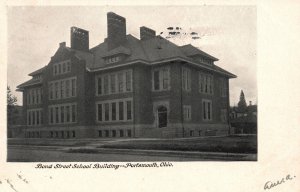 Vintage Postcard 1907 Bonds State School Campus Building Portsmouth Ohio OH