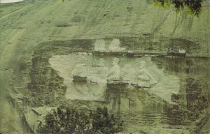 Atlanta GA, Confederate Monument, Stone Mountain 1970, Lee, Jackson, Davis