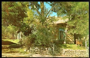 Montana HELENA Pioneer Cabin built in 1865 oldest building Locust Trees Chrome