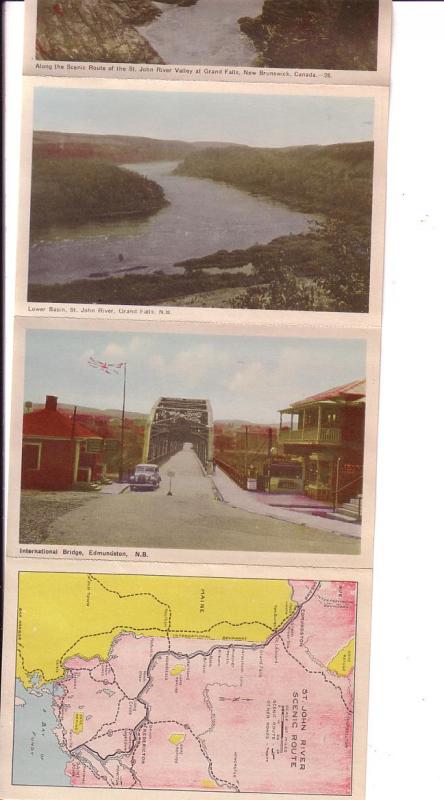 Souvenir Folder Saint John River Valley, New Brunswick, Map, Towns