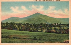 Vintage Postcard 1951 Mt. Pico Green Mountains Of Vermont Pub By CW Hughes Co.