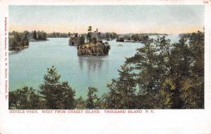 Thousand Islands New York c1898 Private Mailing Postcard Devels Oven Chasey Isl