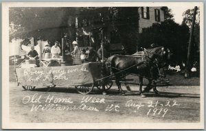 WILLIAMSTOWN VT OLD HOME WEEK ANTIQUE REAL PHOTO POSTCARD RPPC WOMEN'S WORK