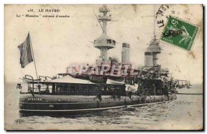 Old Postcard Boat Le Havre Breastplate d & # 39escadre