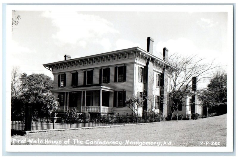 First White House Of The Confederacy Montgomery Alabama AL RPPC Photo Postcard