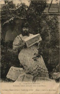 CPA bearded woman THAON-les-VOSGES Madame Delait politique (809935)