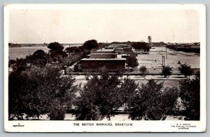 RPPC WW1  The British Barracks  Khartoum  Sudan Africa   Postcard