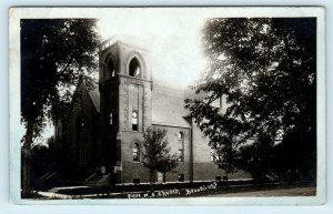 RPPC BROOKINGS, SD South Dakota ~ FIRST M E CHURCH ~ c1910s   Postcard