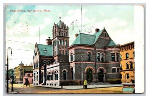 Post Office Building Springfield MA Massachusetts 1913 DB Postcard U13