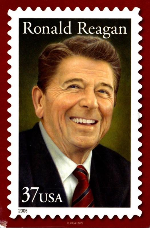 Stamps On Postcards Ronald Reagan 2006