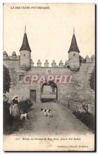 Old Postcard Brittany Picturesque Entree du Chateau Well Sitting near the Val...