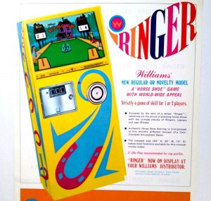 Ringer Arcade Game Flyer Original Horseshoes Vintage Retro Artwork Horse Shoe