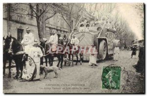 Old Postcard Aix en Provence Carnival Joyful dominoes on mobile lotto down