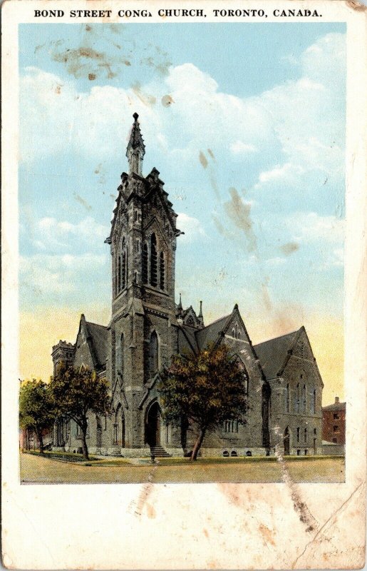 Bond Street Congregational Church Toronto Canada Antique Postcard UNP Ballatine 