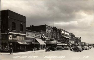 Fairbury NE East Side Square Real Photo Postcard