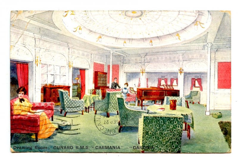 Cunard Line - RMS Carmania-Caronia, Drawing Room