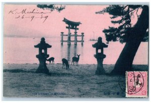 1909 The Scenery of Miyajima Japanese Structures Hatsukaichi Japan Postcard