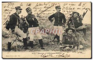 Old Postcard Militaria Alpine hunters Group & # 39officiers Alpine