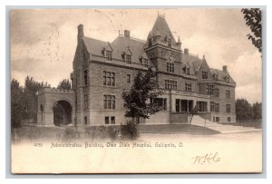 Ohio State Insane Asylum Administration Building Gallipolis OH UDB Postcard V19