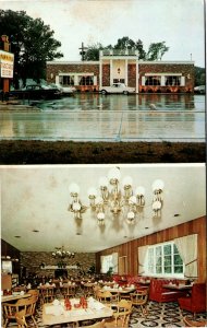 Postcard NJ Neptune Perkins Pancake House Dual View Route 35 1960s M28