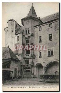 Postcard Old Saumur M and L The Inner Court Chateu