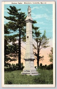 Vintage Postcard Zachary Taylor Monument Statue Greenfield Louisville Kentucky