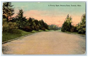 1912 View Of A Pretty Spot Ottawa Park Toledo Ohio OH Posted Antique Postcard